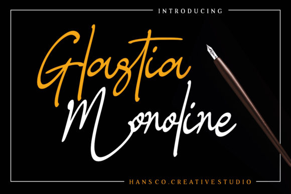 Elevate Your Web Design with Glastia Monoline Font